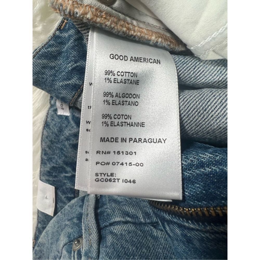 NWT Good American Women's Indigo Good Classic Distressed Stretch Jeans S… - Picture 8 of 9